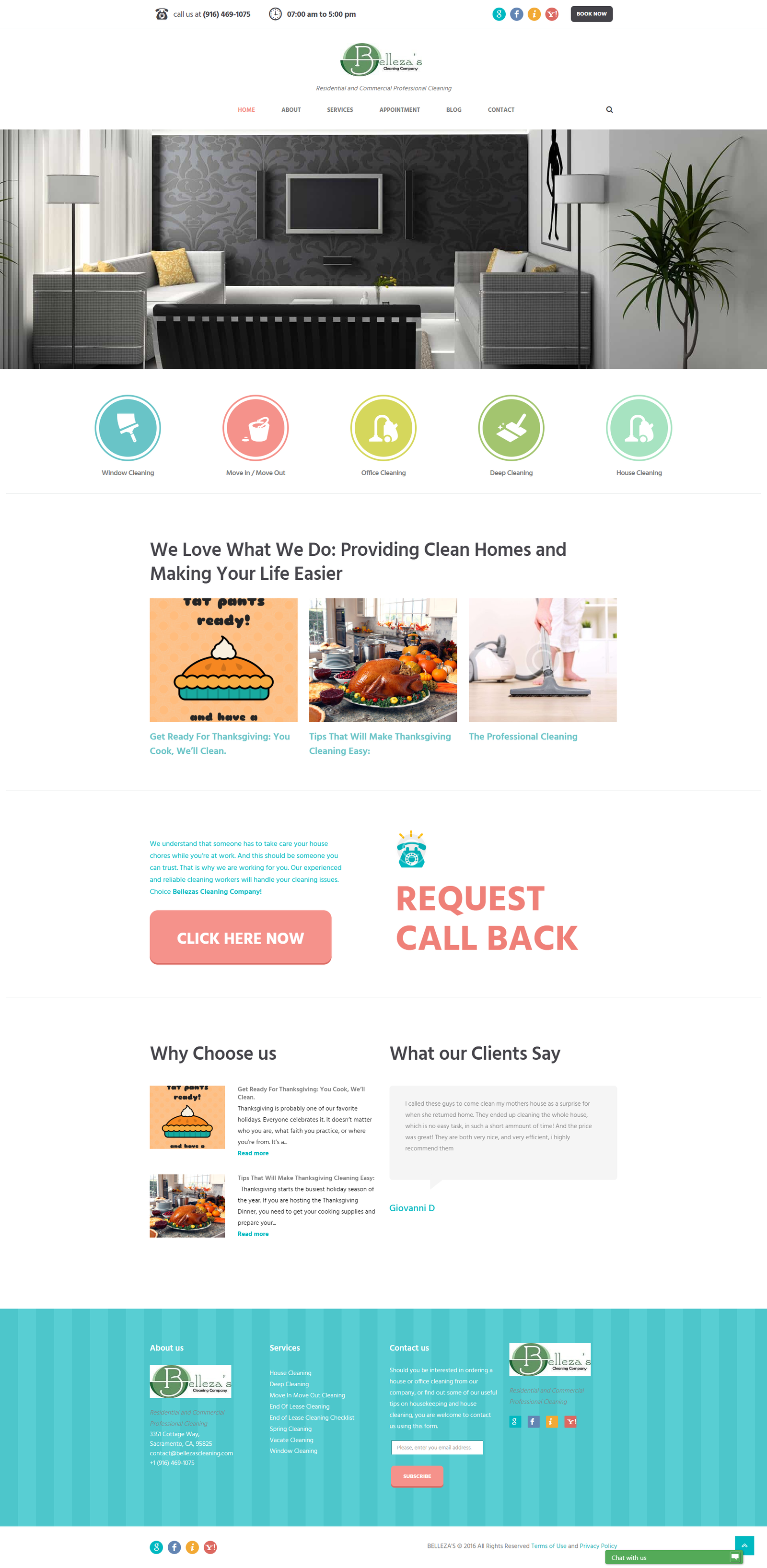 The Home Cleaning Company - Web Development Services